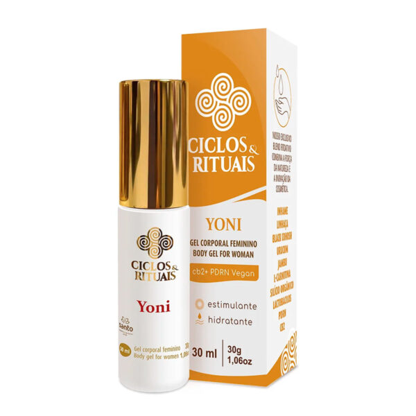 ST7987_1 Yoni Hidrogel Estimulante Feminino com CB2 e PDRN Vegan 30ml Santo Cosméticos
