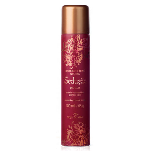 ST943_1 Sedução Desodorante Íntimo em Aerossol Proteção e Sensualidade Jato Seco 100ml Sofisticatto