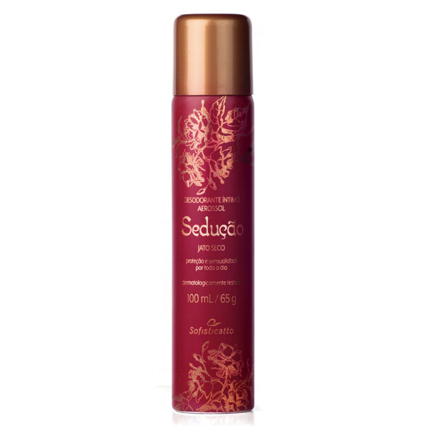 Sedução Desodorante Íntimo em Aerossol Proteção e Sensualidade Jato Seco 100ml Sofisticatto