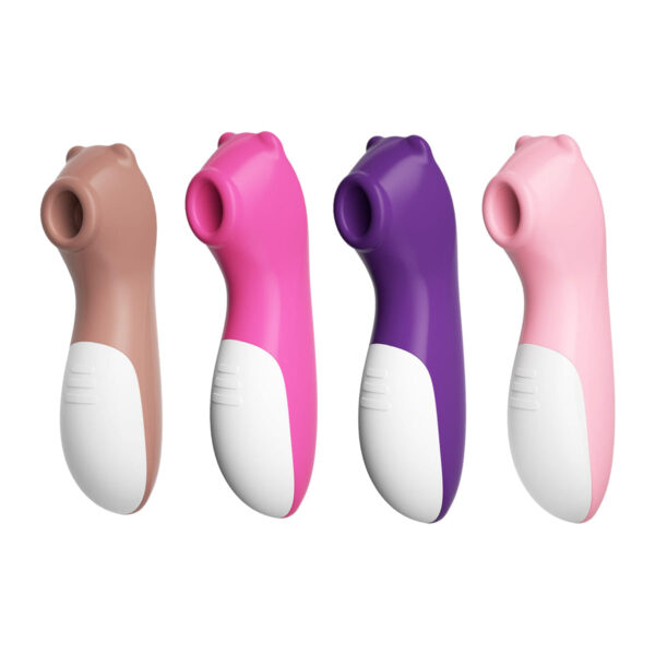 SU001A-Rosa_5 Estimulador de Clitóris Liso em Formato de Urso com 10 Modos de Pulsação Vip Mix