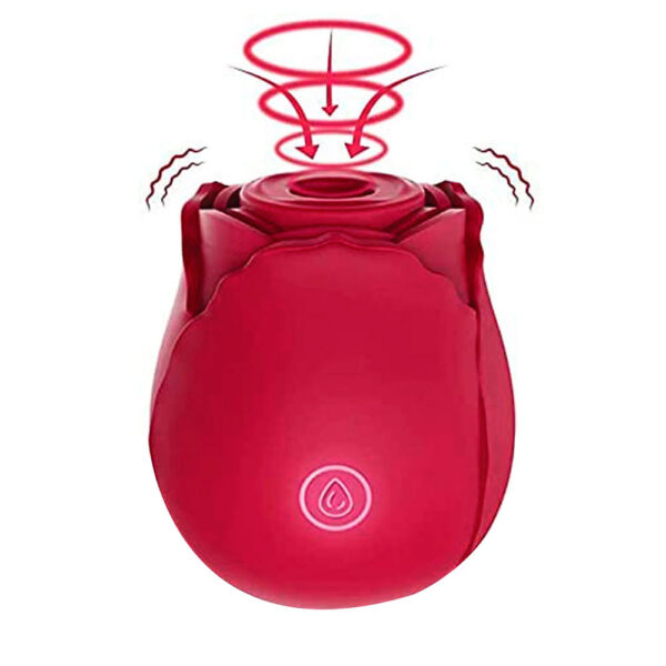 SU026-Pink_3 Joy At Meeting Massageador em Forma de Rosa com 10 Modos de Vibração Vip Mix