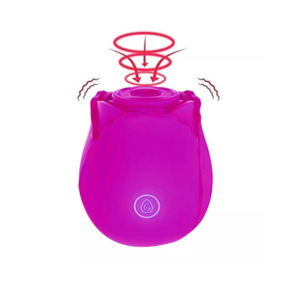 SU026-Roxo_3 Joy At Meeting Massageador em Forma de Rosa com 10 Modos de Vibração Vip Mix