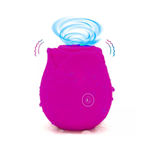 SU026-Roxo_4 Joy At Meeting Massageador em Forma de Rosa com 10 Modos de Vibração Vip Mix
