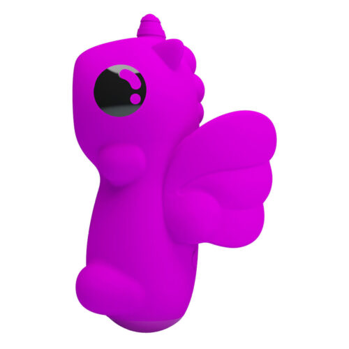 SU054A-Roxo_1 Estimulador Magic Unicorn de Clitóris Dedeira Aveludado 10 Modos de Pulsação Vip Mix