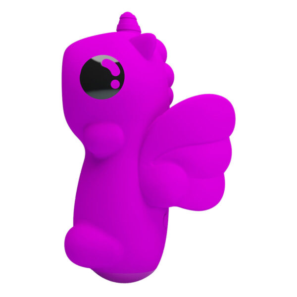 SU054A-Roxo_1 Estimulador Magic Unicorn de Clitóris Dedeira Aveludado 10 Modos de Pulsação Vip Mix