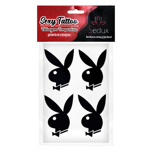 Sexy Tatoo Cartela de Tatuagens Temporárias Coelhinho 15 x 10 cm Sedux