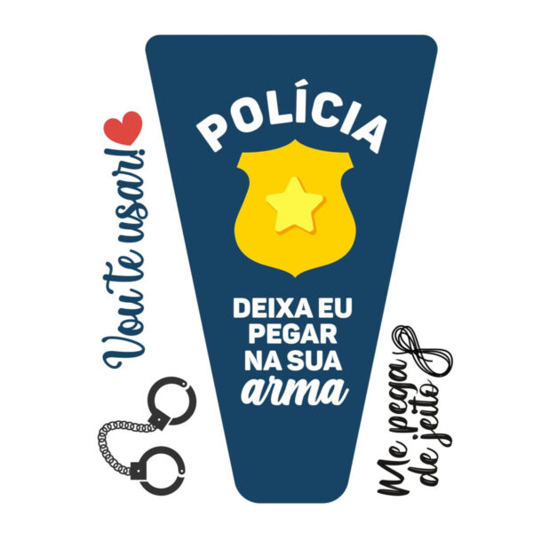 Sexy Tatoo Cartela de Tatuagens Temporárias Polícia 14,5 x 10 cm Sedux