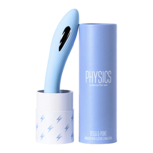 TO0130-Azul_1 Physics Tesla G-Point Vibrador com Eletroestimulação e 10 Modos de Vibração Intt
