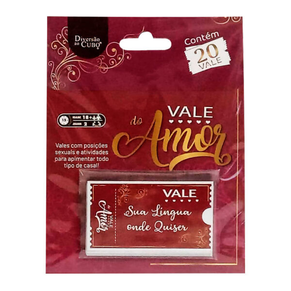 VA1100_2 Jogo para Casais Vale do Amor com 20 Cartas Diversão ao Cubo