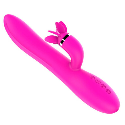 VA155-Pink_1 Fogo no Parquinho Vibrador com Estimulador de Clitóris Rotativo com 12 Modos de Vibração Intt