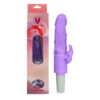 VB031-Roxo_1 Vibrador Rabbit PĂȘnis em Silicone com Estimulador Miss Collection