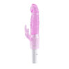 VB031A-Roxo_2 Vibrador de Ponto G com Estimulador Clitoriano em Formato de Coelhinho Vip Mix