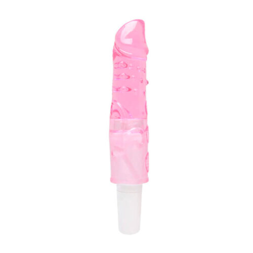 VB032B-Rosa_1 Vibrador com Capa Removivel em Formato de Pênis 17x3 cm Miss Collection