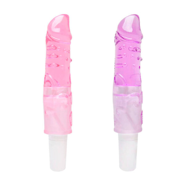 VB032B-Roxo_2 Vibrador com Capa Removivel em Formato de Pênis 17x3 cm Miss Collection