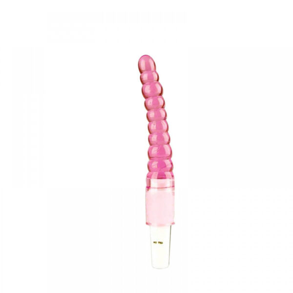 VB033-Rosa_1 Vibrador em Silicone com Estimulador Anelado Miss Collection