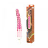 VB033-Rosa_2 Vibrador em Silicone com Estimulador Anelado Miss Collection
