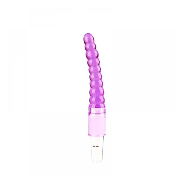 VB033-Roxo_1 Vibrador em Silicone com Estimulador Anelado Miss Collection