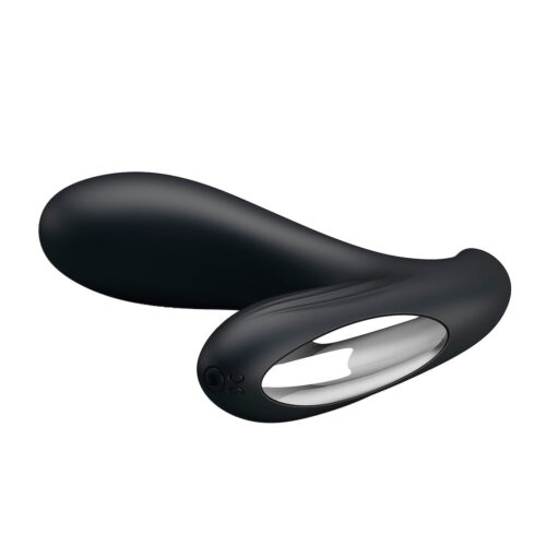VB038-Preto_2 Pretty Love Backie Massageador de Próstata Recarregável em Silicone com 30 Modos de Vibração
