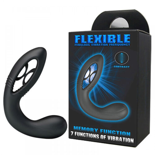 VB042_1 Flexible Estimulador de Próstata com Penetrador Flexível e 7 Modos de Vibração Vip Mix