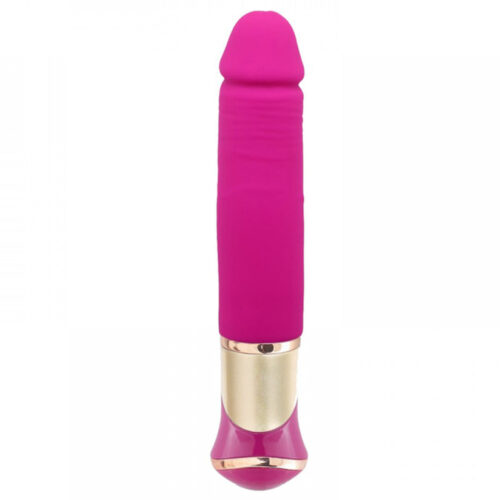 VB061-Pink_1 Vibrador Rotativo Recarregável Formato Pênis com 10 Modos de Vibração e Rotação Miss Collection