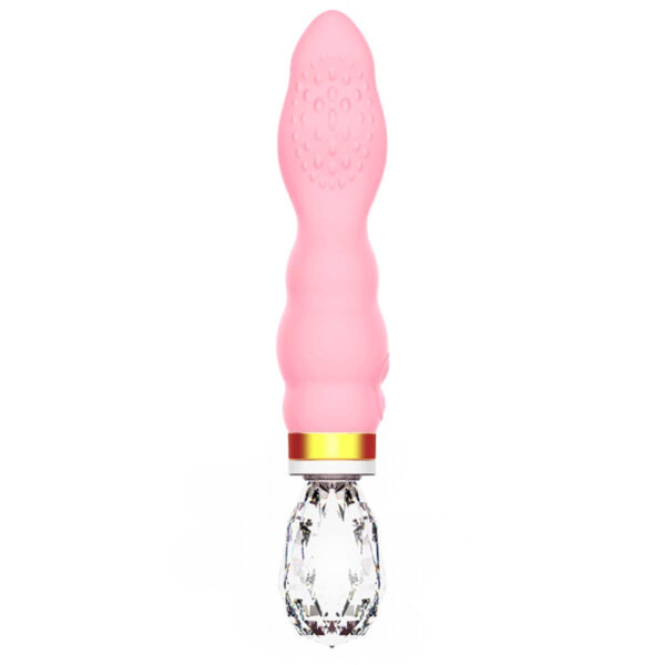 VB101-Rosa_1 Vibrator Hantewei AV-03 Estimulador Clitoriano em Formato de Língua com Jóia Cristal Vip Mix