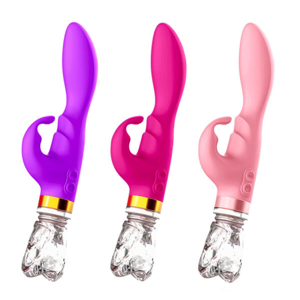 VB103_1 Vibrator Hantewei AV-01 Vibrador Ponto G com Estimulador Clitoriano Vip Mix