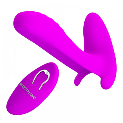 VB105-Roxo_1 Pretty Love Vibrador com Estimulador Clitoriano com 12 Modos de Vibração Vip Mix