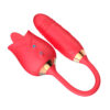 VB124-Vermelho_2 Vibrador Duplo com 10 Modos de Movimentos de Língua, Vibração e Vai e Vem com Aquecimento Vip Mix