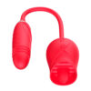 VB124-Vermelho_4 Vibrador Duplo com 10 Modos de Movimentos de Língua, Vibração e Vai e Vem com Aquecimento Vip Mix