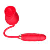 VB124-Vermelho_6 Vibrador Duplo com 10 Modos de Movimentos de Língua, Vibração e Vai e Vem com Aquecimento Vip Mix