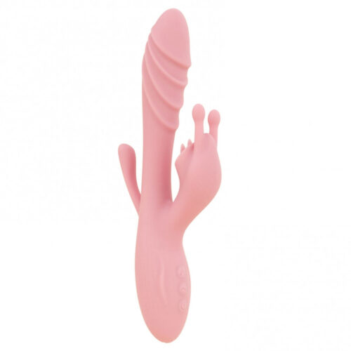 VB133-Rosa-Claro_1 AiDou Vibrador Ponto G com Estimulador Clitoriano com 12 Modos de Vibração Vip Mix