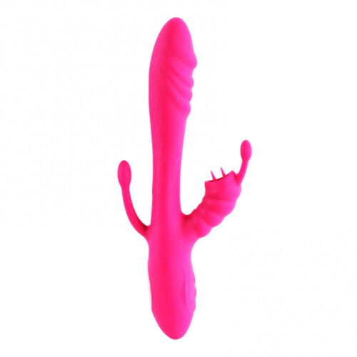VB134-Pink_1 Vibrador Ponto G com Estimulador de Clitoris com 12 Modos de Vibração Vip Mix