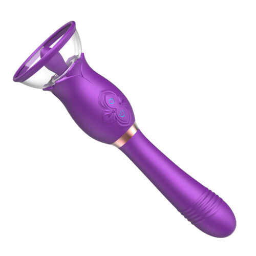 VB147-Roxo_1 Yuhuan Vibrador Ponto G e Estimulador de Clitoris com 3 Modos de Vibração e Sucção Vip Mix
