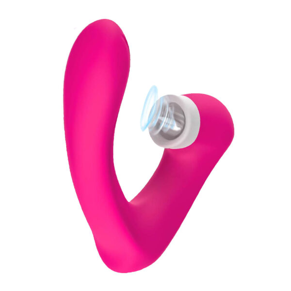 VB169-Pink_1 Vibrador com Estimulador Clitoriano e 9 Modos de Vibração Vip Mix