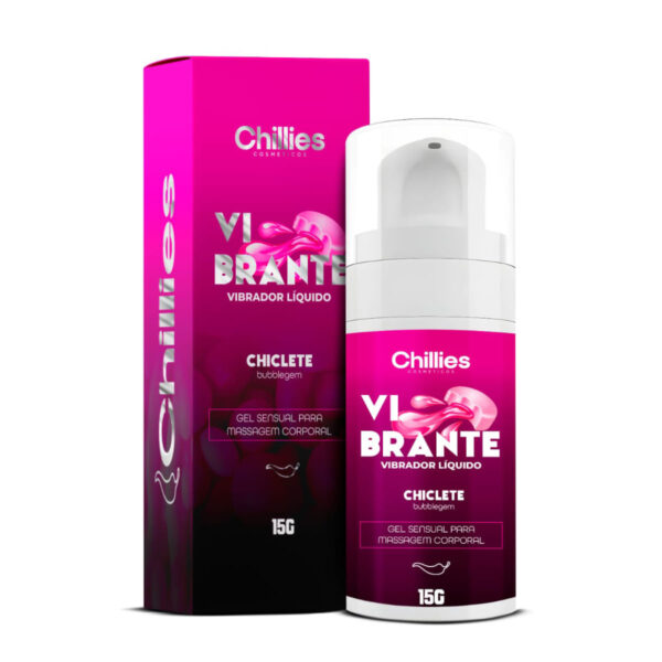 VLB-Chiclete_2 Vibrante Vibrador Líquido Sensual para Massagem Corporal 15g Chillies