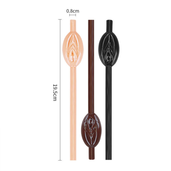 VMBR006_4 Lovetoy Kit com 9 Canudos Vagina Original Pussy Straws Bege, Marrom e Preto Vip Mix