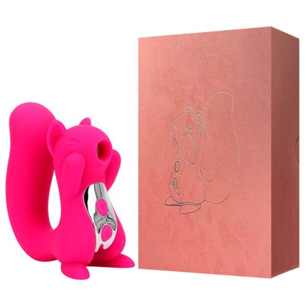 VR-016-Rosa_2 Esquilo Vibrador de Clitóris Recarregável Multivelocidade 3R Import