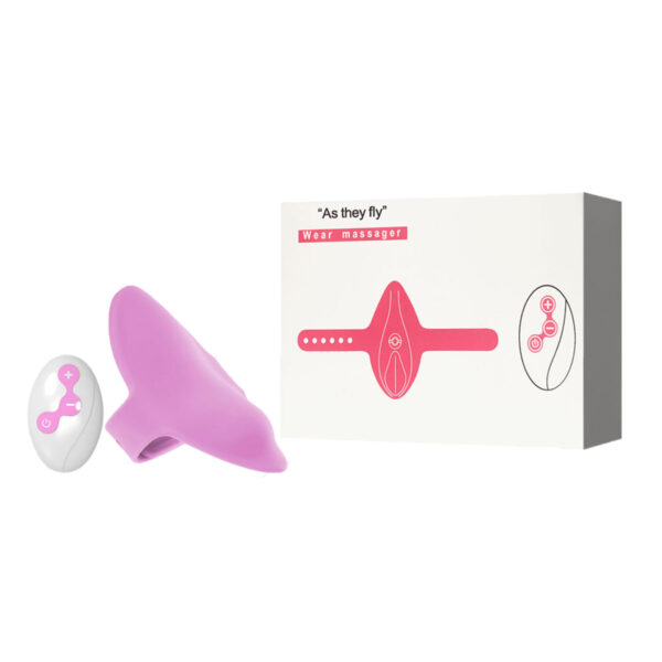 VR-046-Rosa_2 Vibrador de Calcinha Recarregável com Controle e 10 Modos de Vibração 3R Import