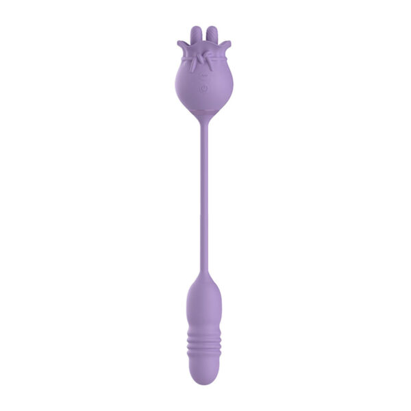 VR-081_1 Winyi Alison II Vibrador Recarregável Duplo com Penetrador e Movimentos de Vai e Vem 3R Import