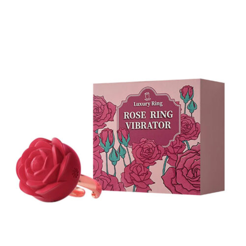 VR-155-Vermelho_1 Anel Vibrador Recarregável Ajustável com Formato de Rosa 3R Import