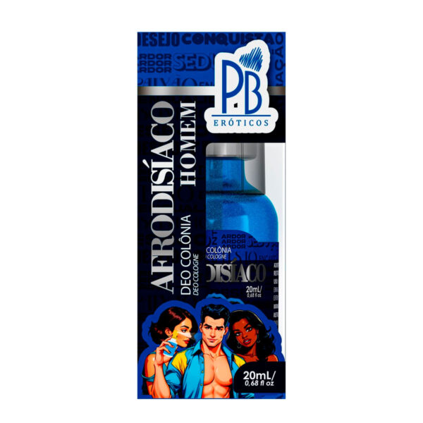 X030_2 Deo Colônia Afrodisíaco Masculino 20ml Linha PB Eróticos La Pimienta