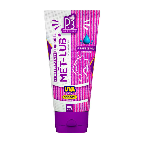 X062-Uva_1-1 Mét Lub Lubrificante Corporal Beijável à Base de Água 60g Linha PB Eróticos La Pimienta