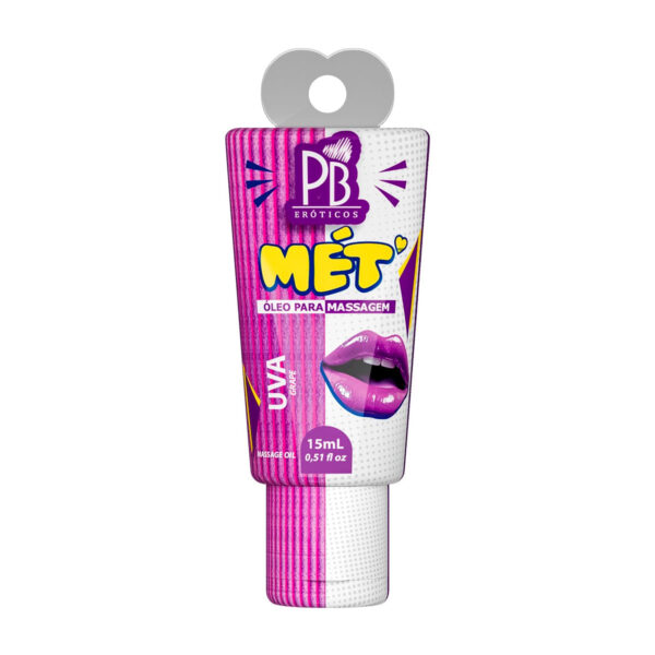 X102-Uva_1 Mét Óleo para Massagem Corporal Beijável 15ml Linha PB Eróticos La Pimienta