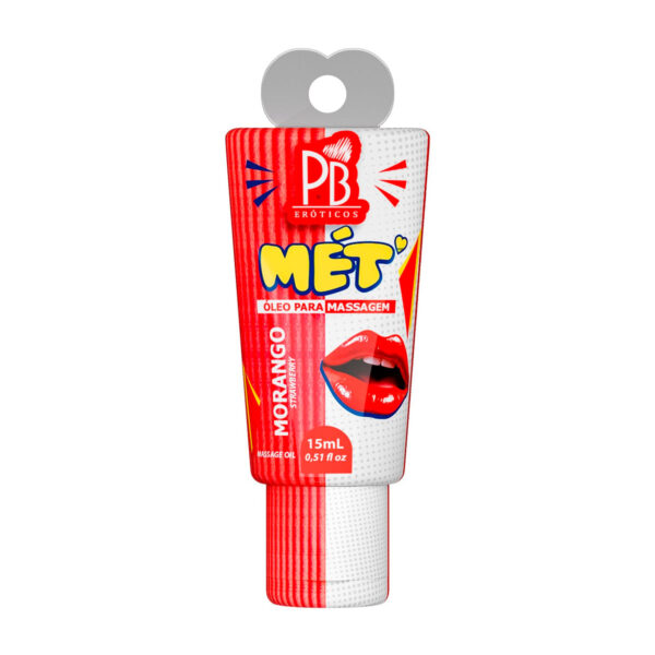 X103-Morango_1 Mét Óleo para Massagem Corporal Beijável 15ml Linha PB Eróticos La Pimienta