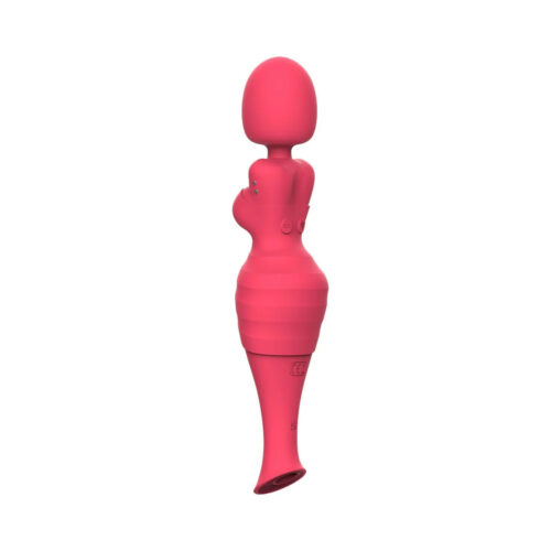 XJ1016_1 Vibrador Varinha 10 Modos de Vibração e Sugador de Clitóris Our Moment Import - Vibrador Varinha com 10 Modos de Vibração e Sucção Our Moment Import