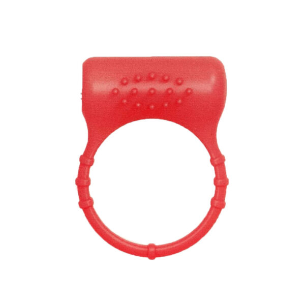 XW1009-Coral_1 Anel Peniano com Vibrador e Estimulador Clitoriano Our Moment Import