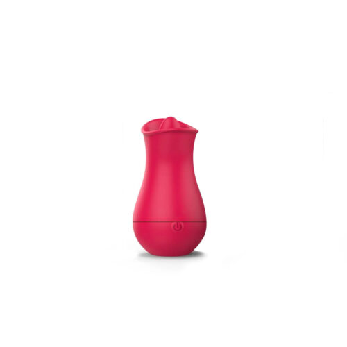 XW1037-Vermelho_1 Estimulador de Clitoris Formato Rosa com Língua 10 Modos de Vibração Our Moment Import