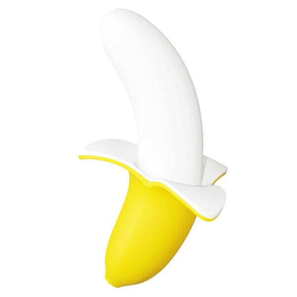 XX1001-Amarelo_1 Vibrador em Formato de Banana com 10 Modos de Vibração Our Moment Import