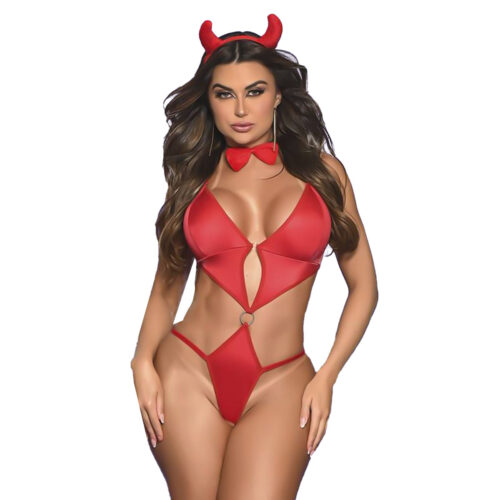 Y7906-P-Vermelho_1 Fantasia Sedutora Infernal com Tiara e Rabo de Capetinha Yaffa Lingerie