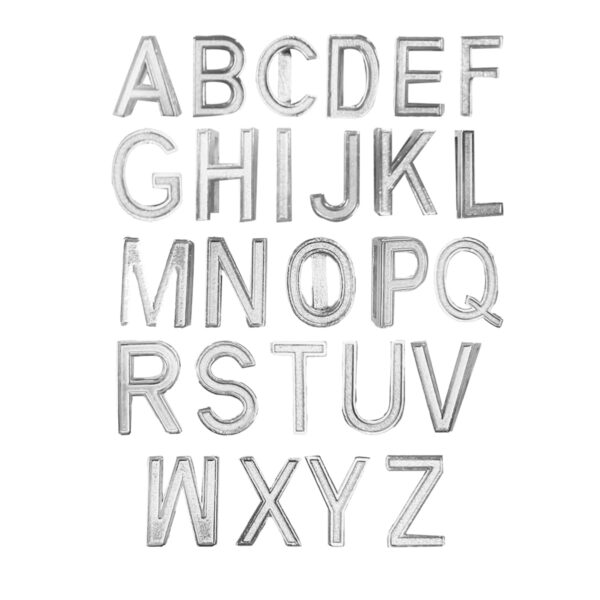 YLTKITPRAT-B_2 Letras Pratas Para personalização Yaffa Lingerie